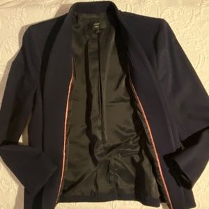J.Crew 365 Blazer Womens sz 6 Navy Blue Fitted Blazer